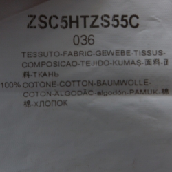 Pre Owned Giorgio Armani White Textured Cotton Zip Front Shirt M 