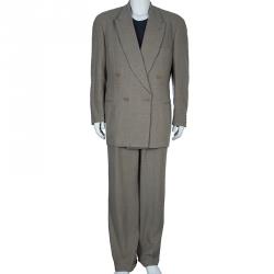 Giorgio Armani Men's Beige Wool Suit L