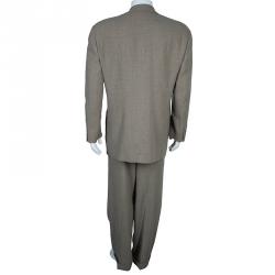 Giorgio Armani Men's Beige Wool Suit L