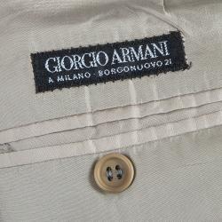 Giorgio Armani Men's Beige Wool Suit L