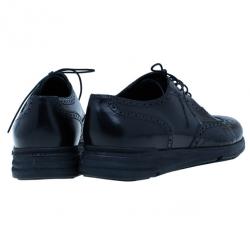 Giorgio Armani Black Croc Embossed Oxfords Size 43
