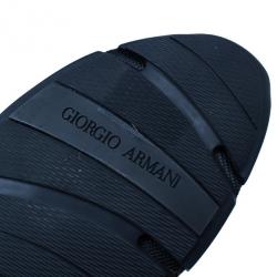 Giorgio Armani Black Croc Embossed Oxfords Size 43