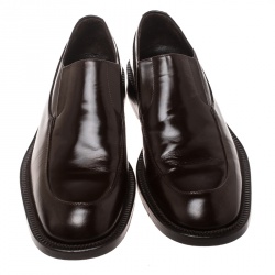 Giorgio Armani Brown Leather Loafers Size 43
