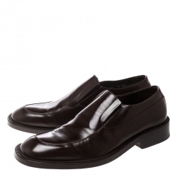 Giorgio Armani Brown Leather Loafers Size 43
