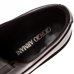 Giorgio Armani Brown Leather Loafers Size 43