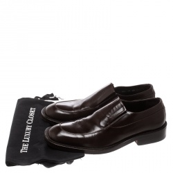 Giorgio Armani Brown Leather Loafers Size 43