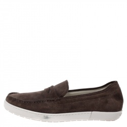 Giorgio Armani Brown Suede Slip On Sneakers Size 41