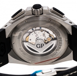 Girard Perregaux Grey Stainless Steel Chrono Hawk Ref.49970 Men's Wristwatch 44 mm