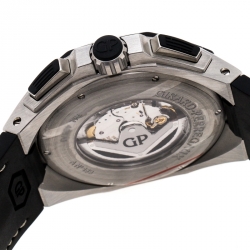 Girard Perregaux Grey Stainless Steel Chrono Hawk Ref.49970 Men's Wristwatch 44 mm