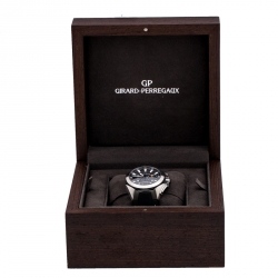 Girard Perregaux Grey Stainless Steel Chrono Hawk Ref.49970 Men's Wristwatch 44 mm