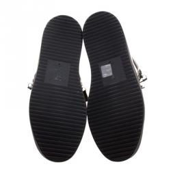 Pre Owned Giuseppe Zanotti Black Patent Leather London High Top Sneakers Size 46