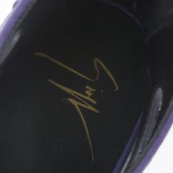 Pre Owned Giuseppe Zanotti Purple Suede Cutout Booties Size 40