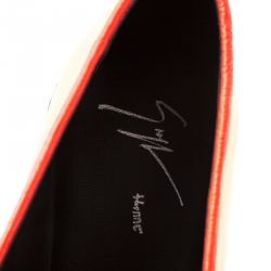 Pre Owned Giuseppe Zanotti Metallic Gold Leather Tassel Detail Smoking Slippers Size 44