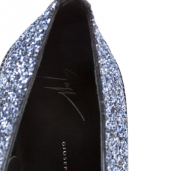 Pre Owned Giuseppe Zanotti Two Tone Coarse Glitter Tyson Derby Size 43