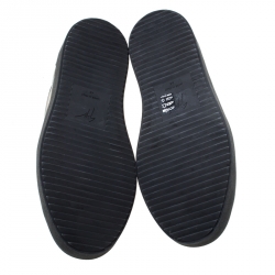 Pre Owned Giuseppe Zanotti Black Leather And Fabric Sneakers Size 44