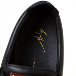 Pre Owned Giuseppe Zanotti Black Leather Frankie Sneakers Size 43.5