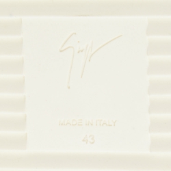 Pre Owned Giuseppe Zanotti White Croc Embossed Patent Leather Kriss High Top Sneakers Size 43