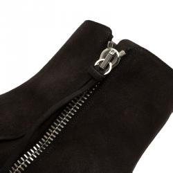 Pre Owned Giuseppe Zanotti Dark Brown Suede Chelsea Ankle Boots Size 41