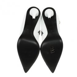 Pre Owned Giuseppe Zanotti White Leather Asymmetrical Zip Ankle Boots Size 38