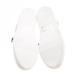 Pre Owned Giuseppe Zanotti Navy Blue Leather Eve Slip On Sneakers Size 43