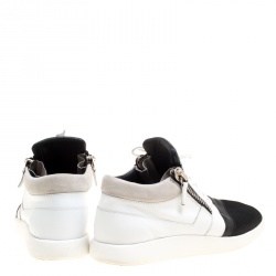 Pre Owned Guiseppe Zanotti Tricolor Leather and Mesh Sneakers Size 43