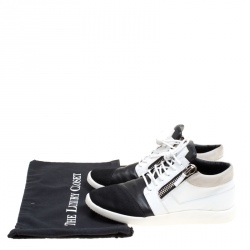 Pre Owned Guiseppe Zanotti Tricolor Leather and Mesh Sneakers Size 43