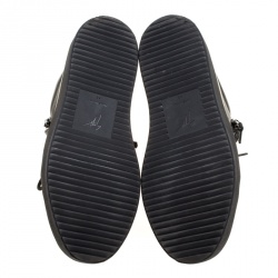 Pre Owned Giuseppe Zanotti Black Leather London High Top Sneakers Size 43