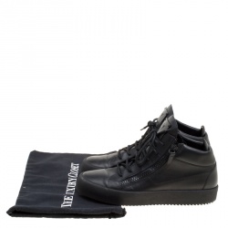 Pre Owned Giuseppe Zanotti Black Leather London High Top Sneakers Size 43