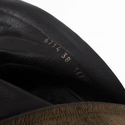 Pre Owned Giuseppe Zanotti Brown Pony Hair Ankle Boots Size 38