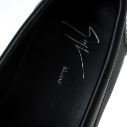 Giuseppe Zanotti Black Studded Leather Skate Slip On Sneakers Size 40