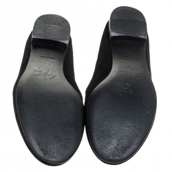 Pre Owned Giuseppe Zanotti Black Suede Shark Tooth Loafers Size 43