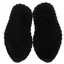 Pre Owned Giuseppe Zanotti Black Leather and Mesh Urchin Sneaker Size 43