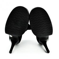 Pre Owned Giuseppe Zanotti Black Suede Lace Up Ankle Boots