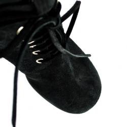 Pre Owned Giuseppe Zanotti Black Suede Lace Up Ankle Boots