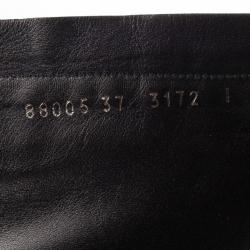 Pre Owned Giuseppe Zanotti Brown Tortoise Print Patent Platform Knee Length Boots Size 37