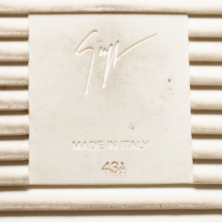 Pre Owned Giuseppe Zanotti Multicolor Python Embossed Leather Double Zip Low Top Sneakers Size 43.5