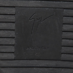 Pre Owned Giuseppe Zanotti Black Studded Leather Eve Slip On Sneakers Size 43