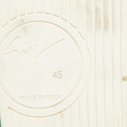 Pre Owned Giuseppe Zanotti Rainbow Patent Leather Low Top Sneakers Size 45 