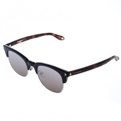 Givenchy Black/Brown Tortoise GV7083 Mirror Half Rim Sunglasses