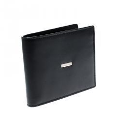 Givenchy Black Leather Bi Fold Wallet