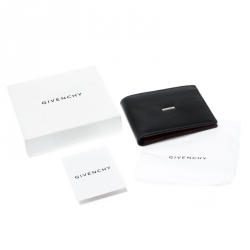 Givenchy Black Leather Bi Fold Wallet