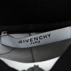 Givenchy Money Print Honeycomb Knit Colombian Fit Zip Up Polo T-Shirt M