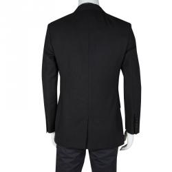 Givenchy Black Wool Contrast Lined Blazer L