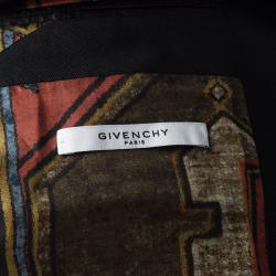 Givenchy Black Wool Contrast Lined Blazer L