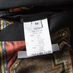 Givenchy Black Wool Contrast Lined Blazer L