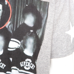 مملوكة مسبقًا Givenchy Grey Photo Printed Cotton Crew Neck T-Shirt M