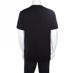 Pre Owned Givenchy Black 17 Lucifero Printed Cotton Jersey Crew Neck T-Shirt XL