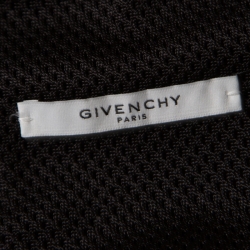 Givenchy Black Perforated Tricot Mesh Two Button Blazer XL