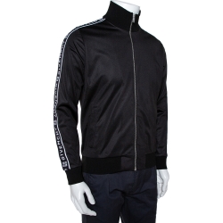 مملوكة مسبقًا Givenchy Black Ticker Sleeve Zip Up Track Jacket S