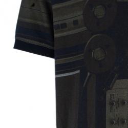 Pre Owned تي شيرت جيفنشي بولو طباعة دائرية وأكمام قصيرة للرجال M